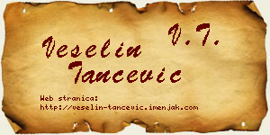 Veselin Tančević vizit kartica